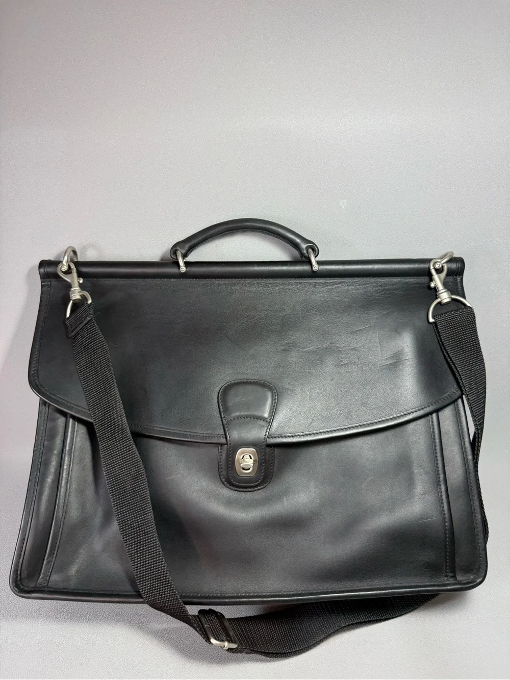 COACH Black Vintage 5266 Beekman Briefcase with Replacement Detachable Strap